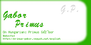 gabor primus business card